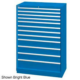 40-1/4"W Cabinet, 12 Drawer, 174 Compart - Light Gray, Master Keyed