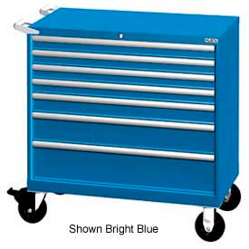 Lista 40-1/4"W Mobile Cabinet, 7 Drawers, 94 Compart - Bright Blue