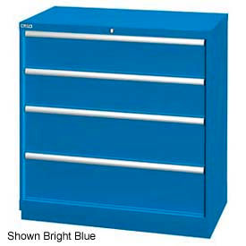 40-1/4"W Drawer Cabinet, 4 Drawer, 24 Compart - Light Gray, No Lock