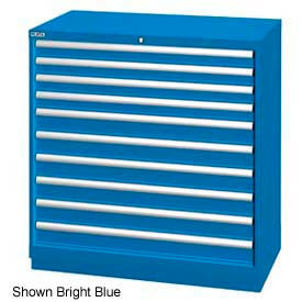 Lista 40-1/4"W Drawer Cabinet, 10 Drawer, 162 Compart - Classic Blue, Master Keyed