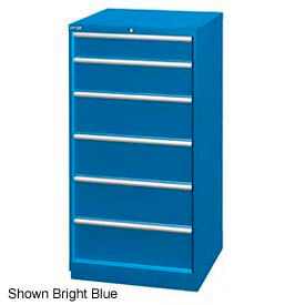28-1/4"W Cabinet, 6 Drawer, 37 Compart - Classic Blue, No Lock
