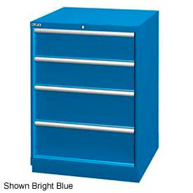 Lista 28-1/4"W Drawer Cabinet, 4 Drawer, 26 Compart - Bright Blue