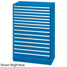 40-1/4"W Cabinet, 15 Drawer, 243 Compart - Bright Blue, Individual Lock