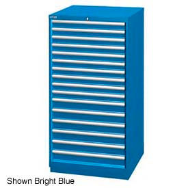 Lista 28-1/4"W Cabinet, 16 Drawer, 296 Compart - Light Gray, Keyed Alike
