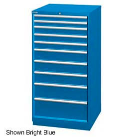 Lista 28-1/4"W Cabinet, 10 Drawer, 161 Compart - Bright Blue, Keyed Alike