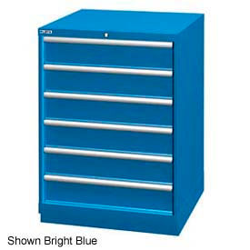 Lista 28-1/4"W Drawer Cabinet, 6 Drawer, 72 Compart - Classic Blue