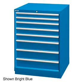 Lista 28-1/4"W Drawer Cabinet, 8 Drawer, 124 Compart - Light Gray, No Lock