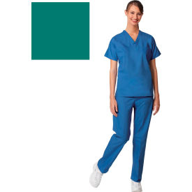 Unisex Set-In Sleeve Scrub Shirt, Reversible, Jade, XL