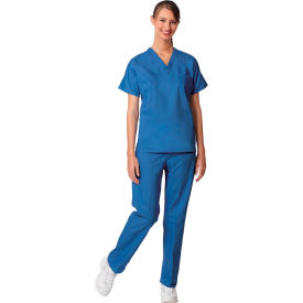 Unisex Set-In Sleeve Scrub Shirt, Reversible, Ciel Blue, L