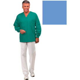 Unisex Long Sleeve Scrub Shirt, Non Reversible, Ciel Blue, M