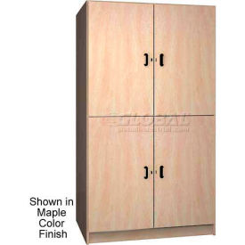 Ironwood 2 Compartment Wardrobe Cabinet, Solid Door, Maple Color