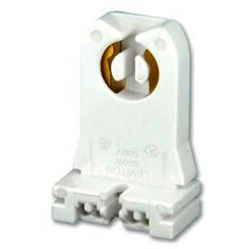 Medium Base, Bi-Pin, Fluorescent Lampholder, White