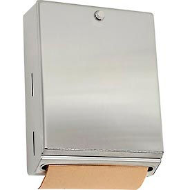 ClassicSeries Vertical Folded Paper Towel Dispenser with Knob Latch, Stainless