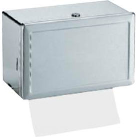 Horizontal Folded Paper Towel Dispenser W/Tumbler Lock, Stainless Steel