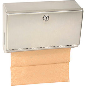 ClassicSeries Horizontal Folded Paper Towel Dispenser with Tumbler Lock, Stainless