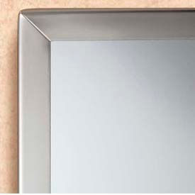 Tempered Glass Channel-Frame Mirror - 18"W x 30"H