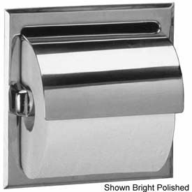 600 Series Recessed Single Tissue Dispenser w/ Hood - Satin