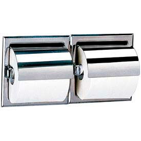 Recessed Double Tissue Dispenser with Hoods-Bright Polish