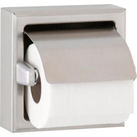 600 Series Surface Mounted Single Tissue Dispenser w/ Hood - Satin