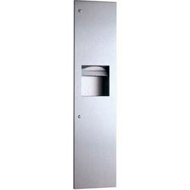 Recessed Folded Paper Towel Dispenser/Receptacle, 3-4/5 Gal. Cap.