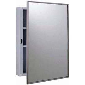 Surface-Mounted Medicine Cabinet, 14-1/8"W x 3-3/4"D x 20-1/4"H, White Enamel