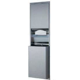 ClassicSeries Semi-Recessed Convertible Folded Paper Towel Dispenser/Receptacle