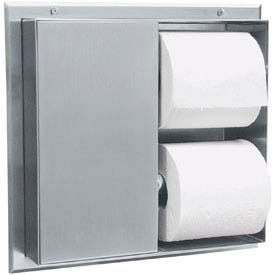 Partition Mounted Multi Roll Tissue Dispenser - Two Compartments