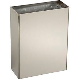 Stainless Steel Wall Mount Trash Can, 6-2/5 Gallon