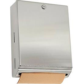 ClassicSeries Vertical Folded Paper Towel Dispenser with Tumbler Lock, Stainless Steel