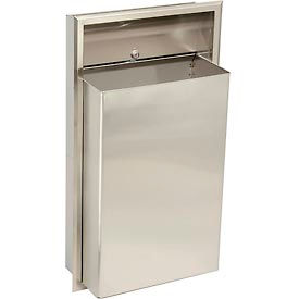 Stainless Steel Recessed Trash Can, 12 Gallon