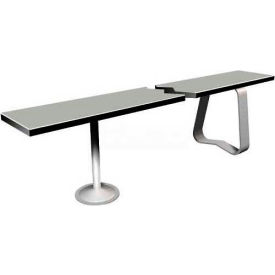 Phenolic Locker Room Bench Top, 12" x 48", Dove Gray