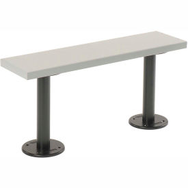 Locker Bench Top, Plastic, 36"W x 9-1/2"D, Gray