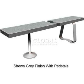 Locker Bench Top, Plastic, 48"W x 12"D, Gray