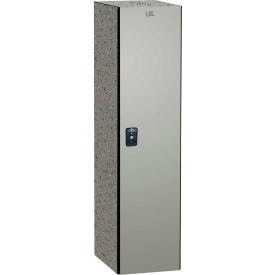 Traditional 1-Tier 1 Door Phenolic Locker, 18"W x 18"D x 72"H, Dove Gray, Assembled