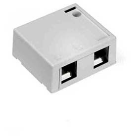 QuickPort Surface Mount Housing, 2-Port, White