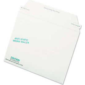 Antistatic Fiberboard Disk Mailers, 6x8-5/8, White, 25/Box