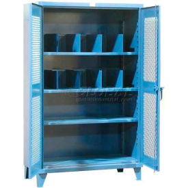 Heavy Duty Ventilated Divider Cabinet, 48"W x 24"D x 78"H, All-Welded, Gray
