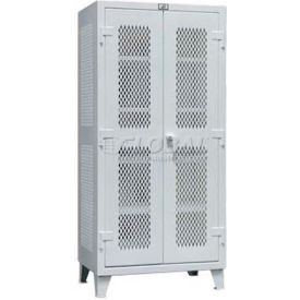 Heavy Duty Ventilated All Around Cabinet, 36"W x 24"D x 78"H, All-Welded, Gray