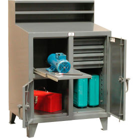 Shop Desk Combo, 36"W x 28"D, Gray