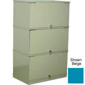Three-Shelf Lockable X-Ray Storage Cabinet, Blue