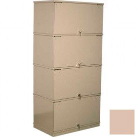 Four-Shelf Lockable X-Ray Storage Cabinet, Beige