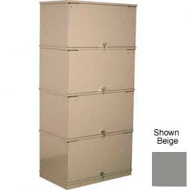 Four-Shelf Lockable X-Ray Storage Cabinet, Gray