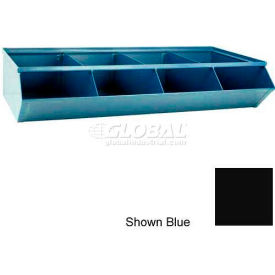 Steel Sectional Hopper Bin, 4 Compartments, 37"W x 18-3/4"L x 7-1/2"H, Black