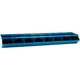 Steel Sectional Hopper Bin, 8 Compartments, 37"W x 8"L x 4-1/2"H, Blue