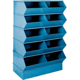 6" High Section Bases For 37"W x 20-1/2"D Bins, Blue