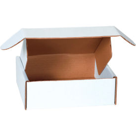 Corrugated Tab Lock Literature Mailers, 8"L x 8"W x 2-3/4"H, White
