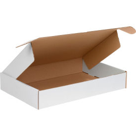 Corrugated Tab Lock Literature Mailers, 18"L x 12"W x 3"H, White