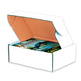 Corrugated Tab Lock Literature Mailers, 19-1/8"L x 9"W x 2-3/16"H, White