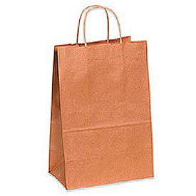 Paper Shopping Bags, 18"W x 7"D x 18"H, Kraft, 200/Pack