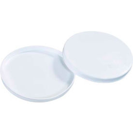 Plastic End Caps, 6" Dia., White, 100/Pack